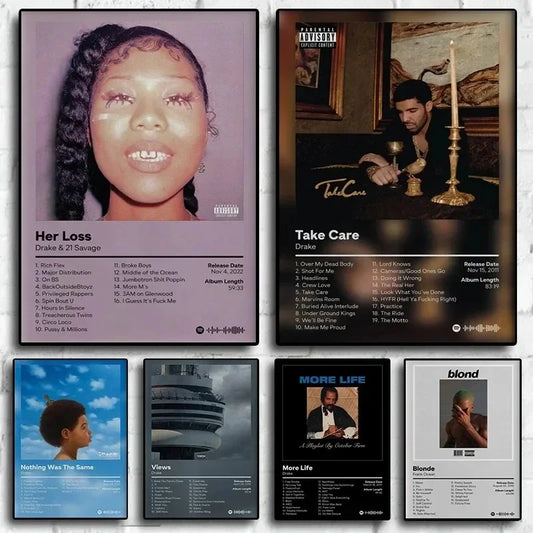 Pop/Rap Music Album Cover Posters
